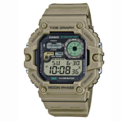 Casio Men's Digital Watch WS-1700H-5AVDF Army Green Resin Strap Sport Watch
